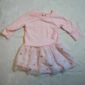 Carter's | Tutu Jersey Dress w/ Sparkle Hearts